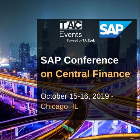 SAP Conference on Central Finance, October 2019, Chicago, IL