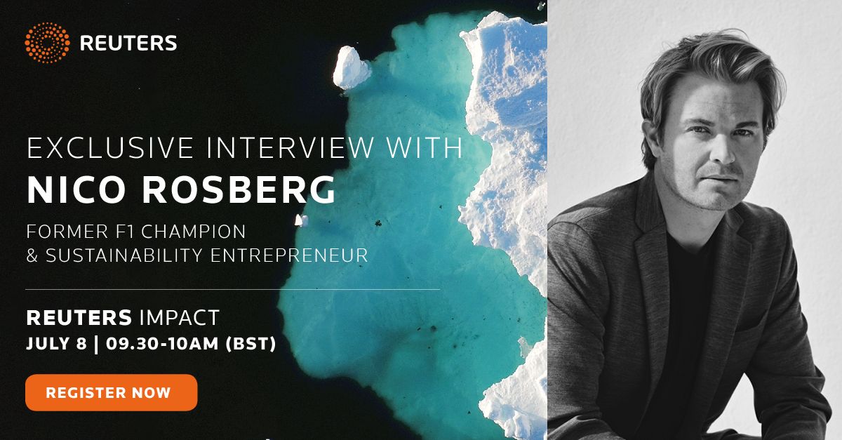 Exclusive Reuters interview with former F1 Champion Nico Rosberg, 09:30-10am BST, Thursday 8th July