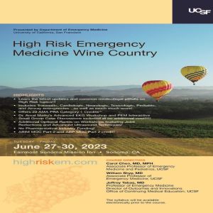 High Risk Emergency Medicine Wine Country
