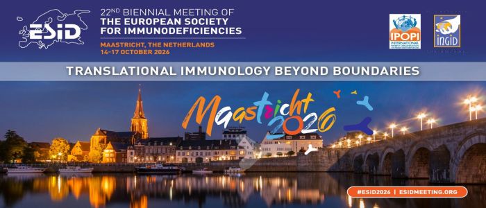 ESID 2026: 22nd Biennial Meeting of the European Society for Immunodeficiencies