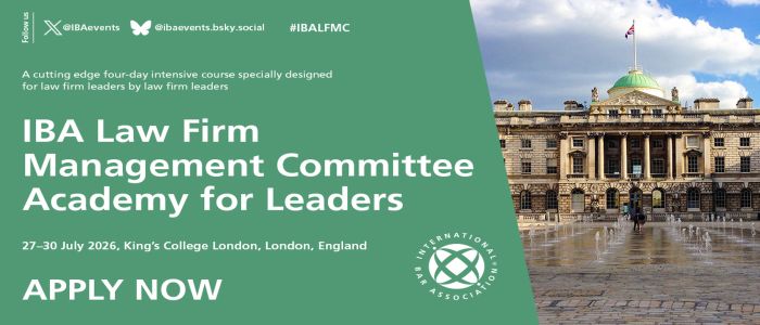 IBA Academy for Leaders, London, 27-30 July 2026