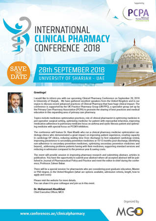 International Clinical Pharmacy Conference, Sep 28,2018
