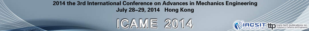 3rd Int. Conf. on Advances in Mechanics Engineering