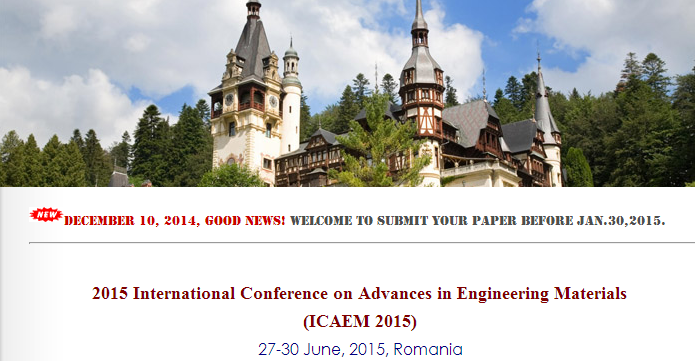 Int. Conf. on Advances in Engineering Materials