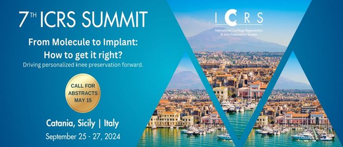 7th ICRS Summit: From Molecule to Implant: Driving personalized knee preservation forward