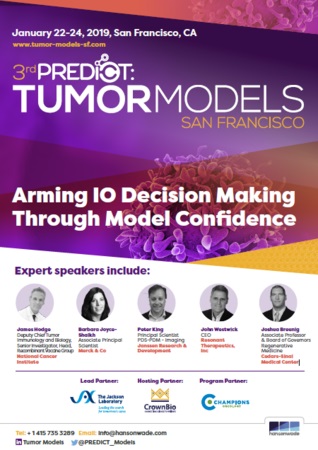  3rd PREDiCT Tumor Models San Francisco - January 2019