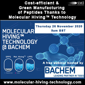 Cost-efficient and Green Manufacturing of Peptides thanks to Molecular Hiving&trade; Technology