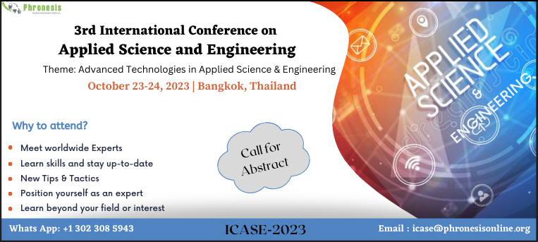 3rd International Conference on Applied Science and Engineering