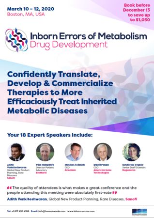 Inborn Errors of Metabolism Drug Development Summit 2020