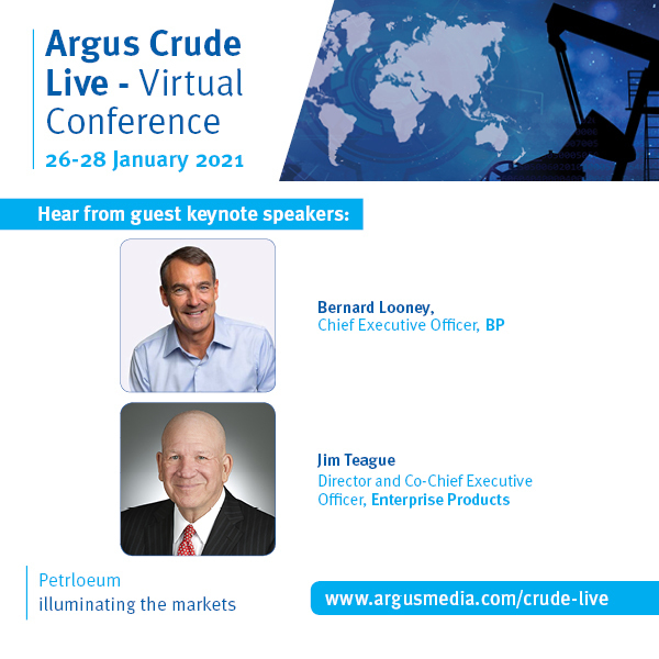 Argus Crude Live - Virtual Conference | Online Conference and Networking Event | 26-28 January 2021