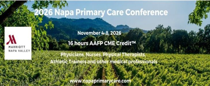 Napa Primary Care Conference November 4-8, 2026