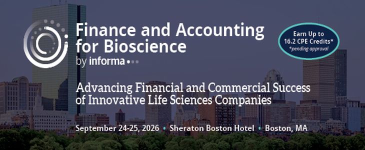 Finance and Accounting for Bioscience: CPE Accredited Forum for Emerging Biotechs