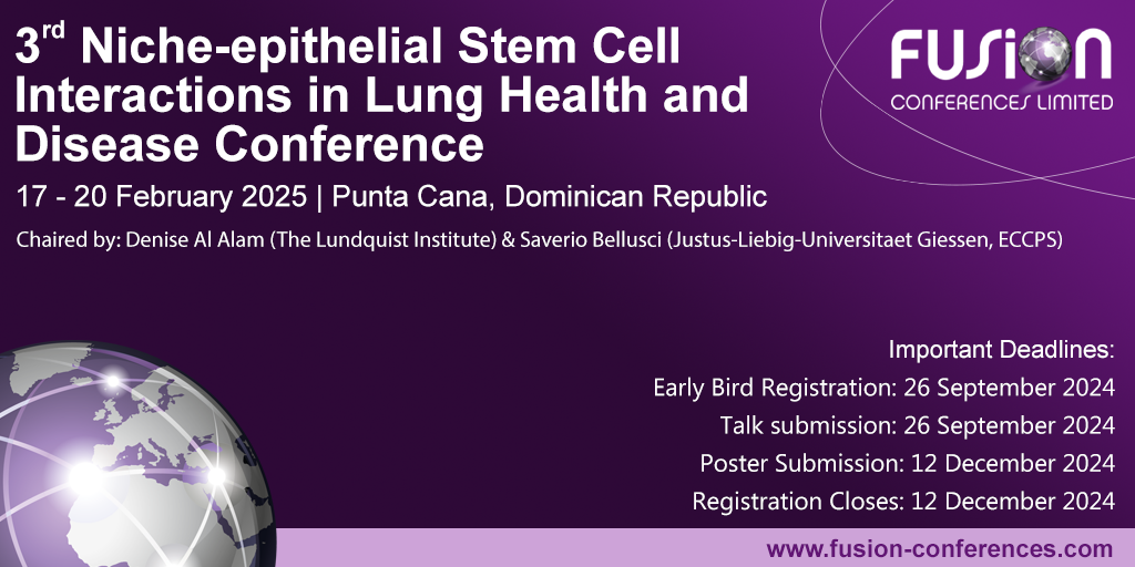 3rd Niche-epithelial Stem Cell Interactions in Lung Health and Disease Conference