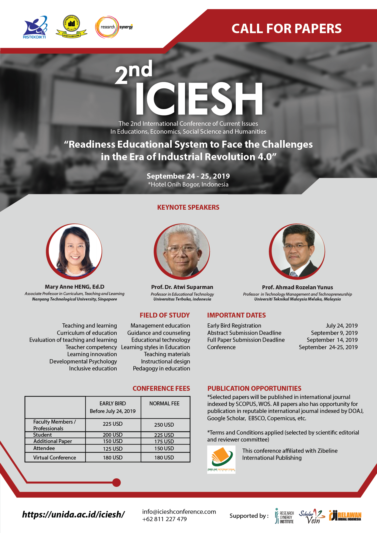 2nd International Conference of Current Issues in Educations, Economics, Social Science and Humanities (2nd ICIESH)
