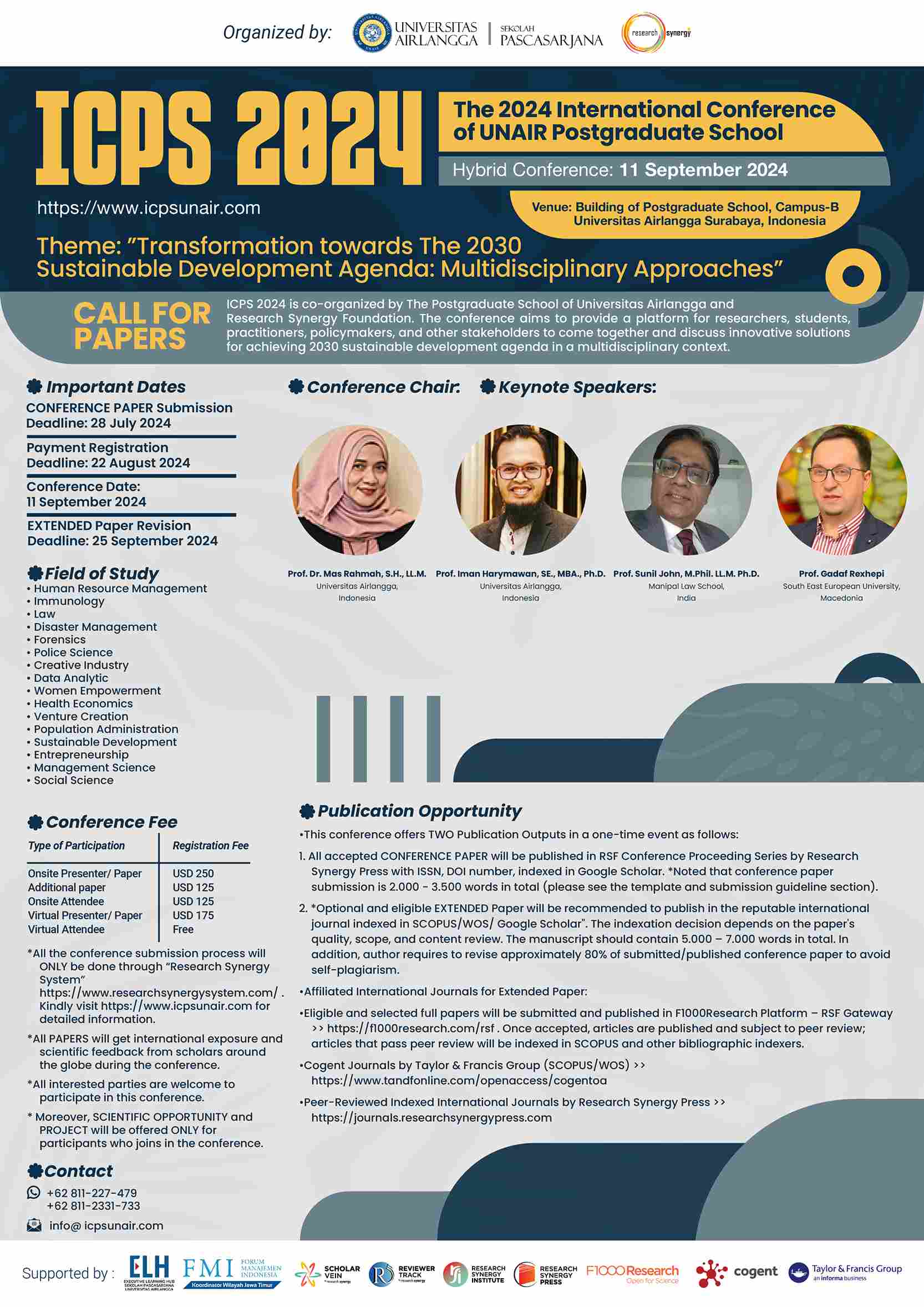 The 2024 International Conference of UNAIR Postgraduate School (ICPS 2024)