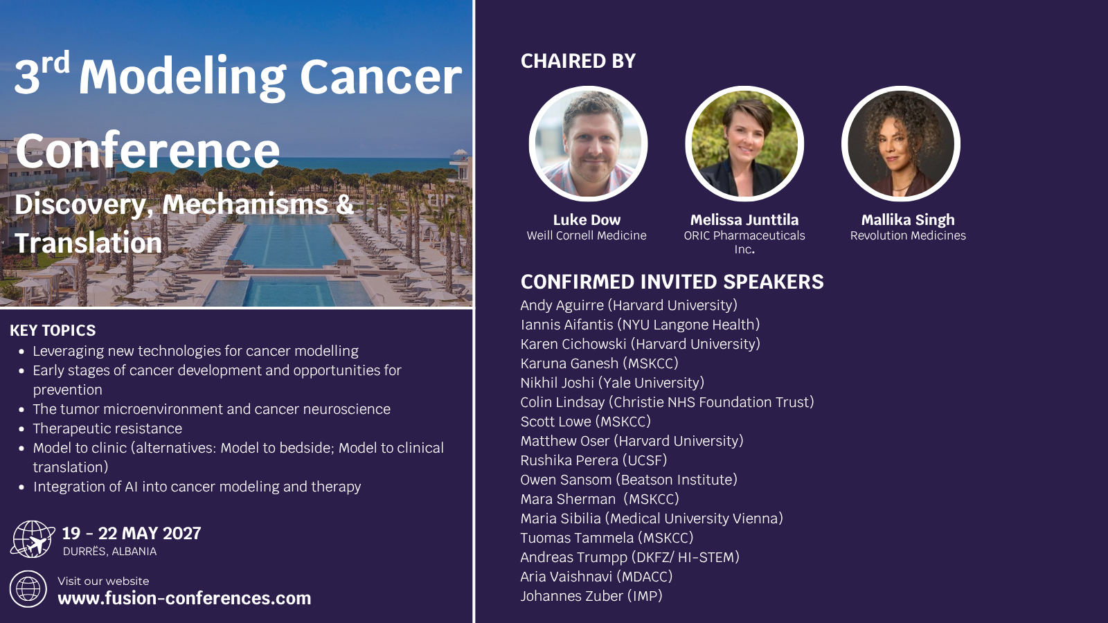 3rd Modeling Cancer Conference