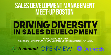 Sales Development Management Meetup Driving Diversity in Sales Development