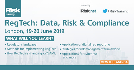 RegTech: Data, Risk & Compliance, London, 19 - 20 June 2019