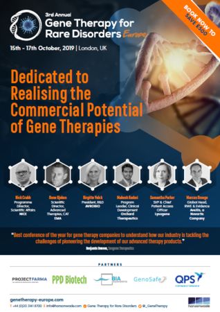 Gene Therapy for Rare Disorders Europe Summit