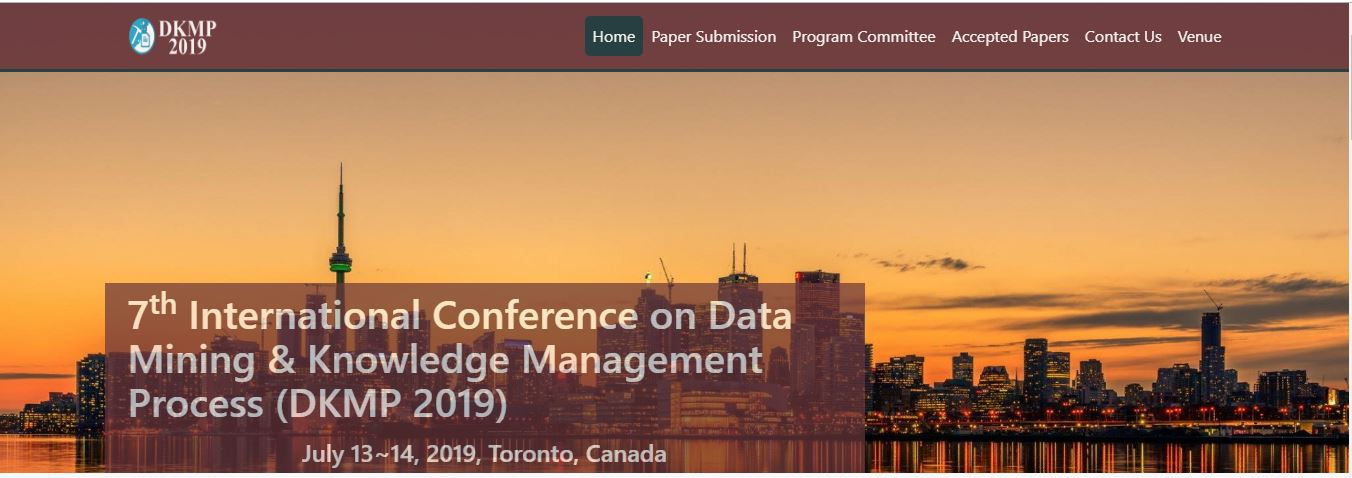 7th Int. Conf. on Data Mining & Knowledge Management Process 