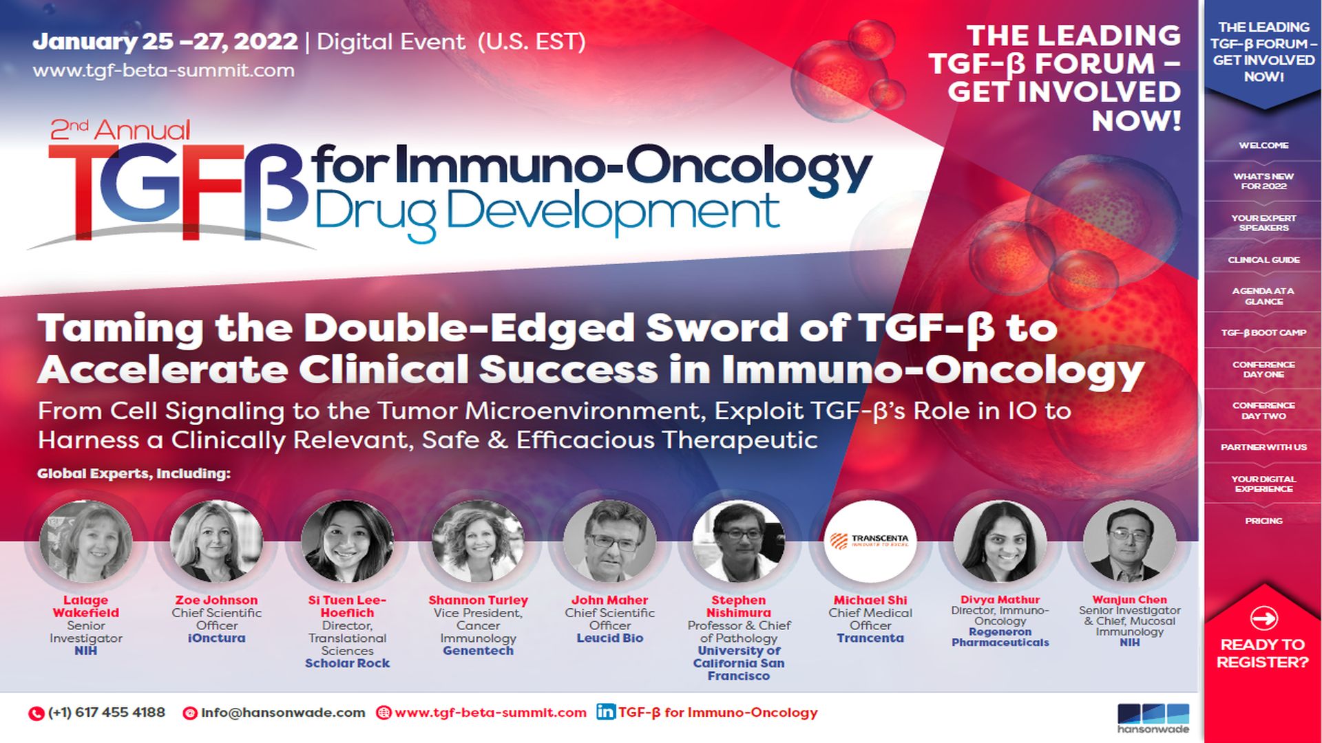 2nd TGF-&beta; for Immuno-Oncology Drug Development Summit